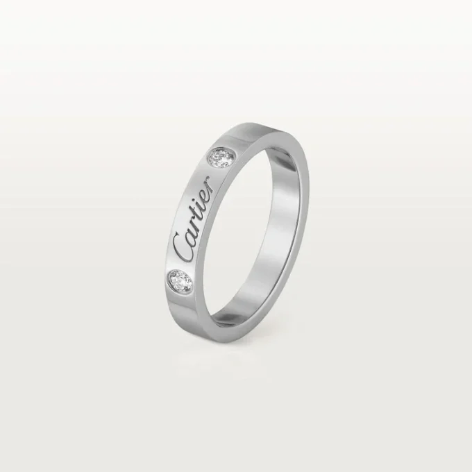 Fede nuziale C De Cartier – Platino, diamanti – Cartier