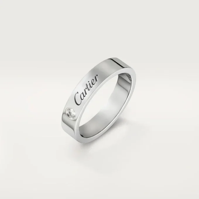 Fede nuziale C De Cartier – Platino, diamanti – Cartier