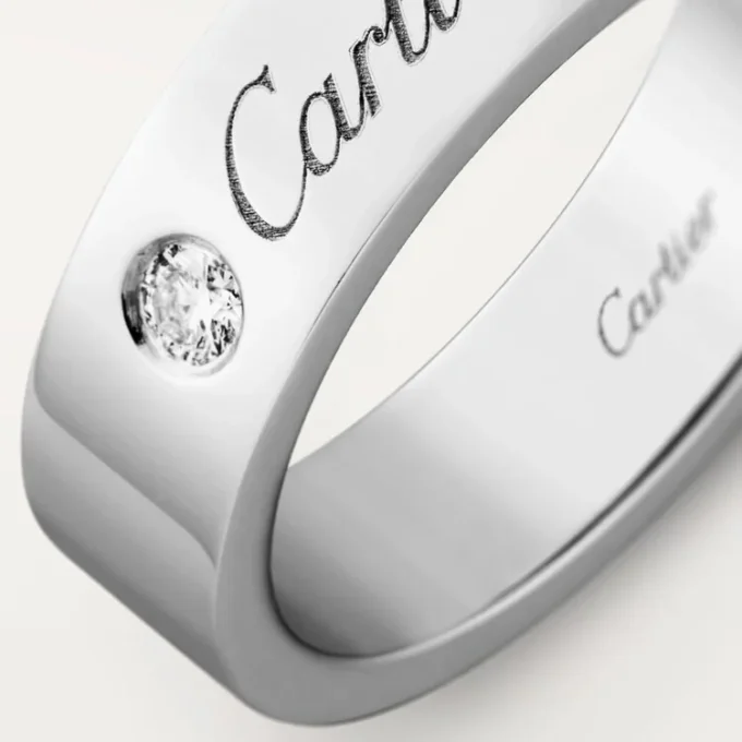 Fede nuziale C De Cartier – Platino, diamanti – Cartier