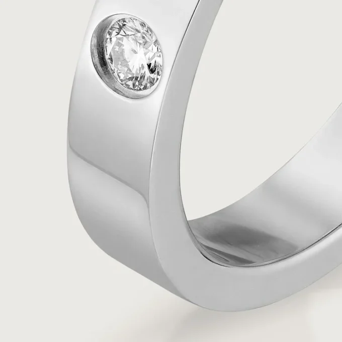 Fede nuziale C De Cartier – Platino, diamanti – Cartier