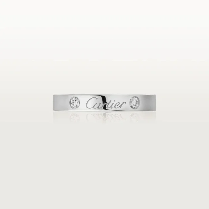 Fede nuziale C De Cartier – Platino, diamanti – Cartier
