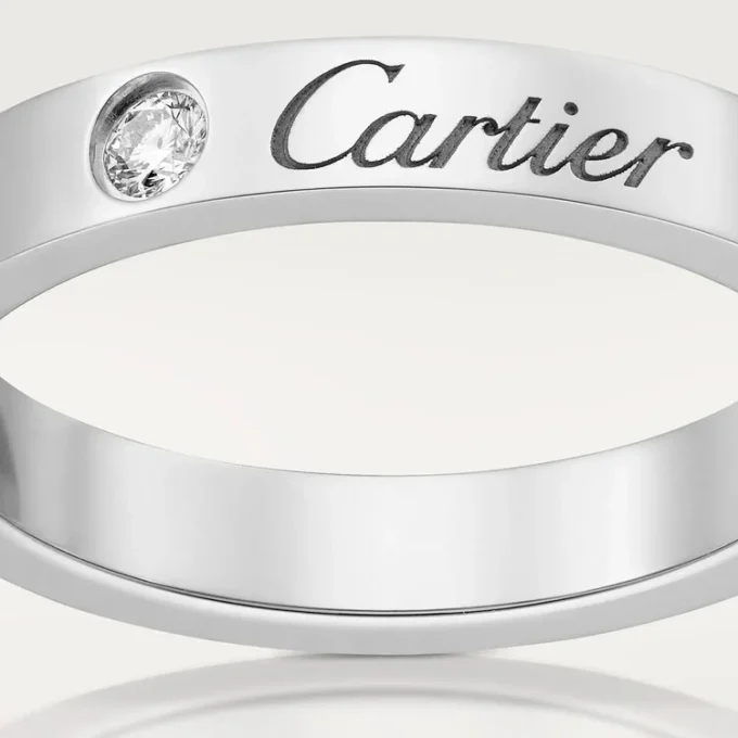 Fede nuziale C De Cartier – Platino, diamanti – Cartier
