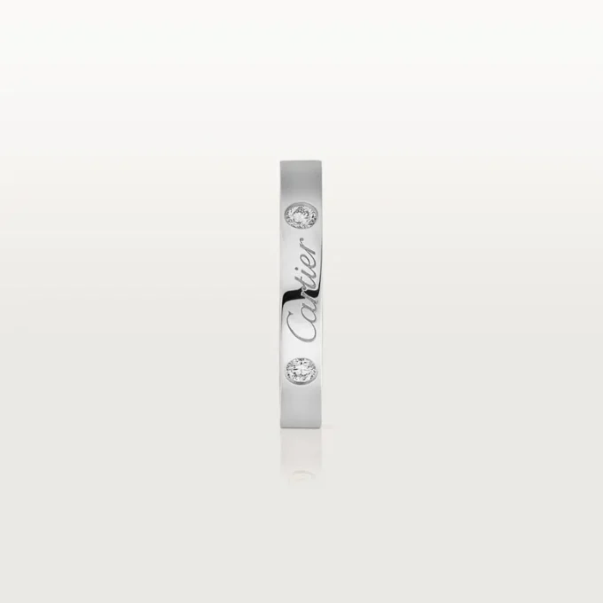 Fede nuziale C De Cartier – Platino, diamanti – Cartier