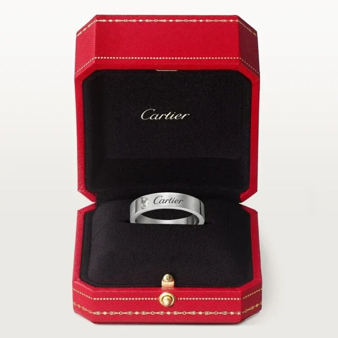 Fede nuziale C De Cartier – Platino, diamanti – Cartier