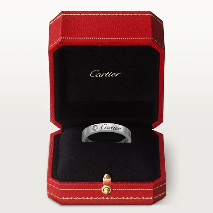 Fede nuziale C De Cartier – Platino, diamanti – Cartier
