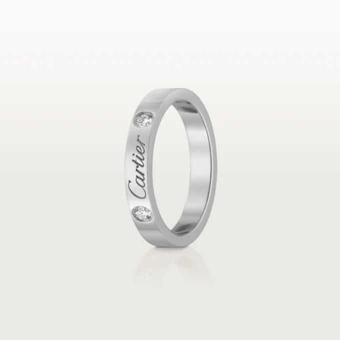 Fede nuziale C De Cartier – Platino, diamanti – Cartier