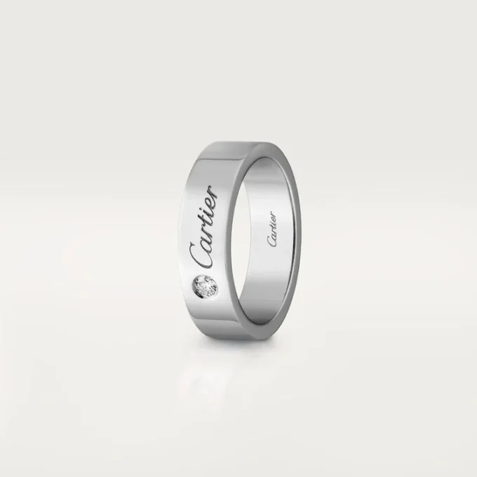 Fede nuziale C De Cartier – Platino, diamanti – Cartier