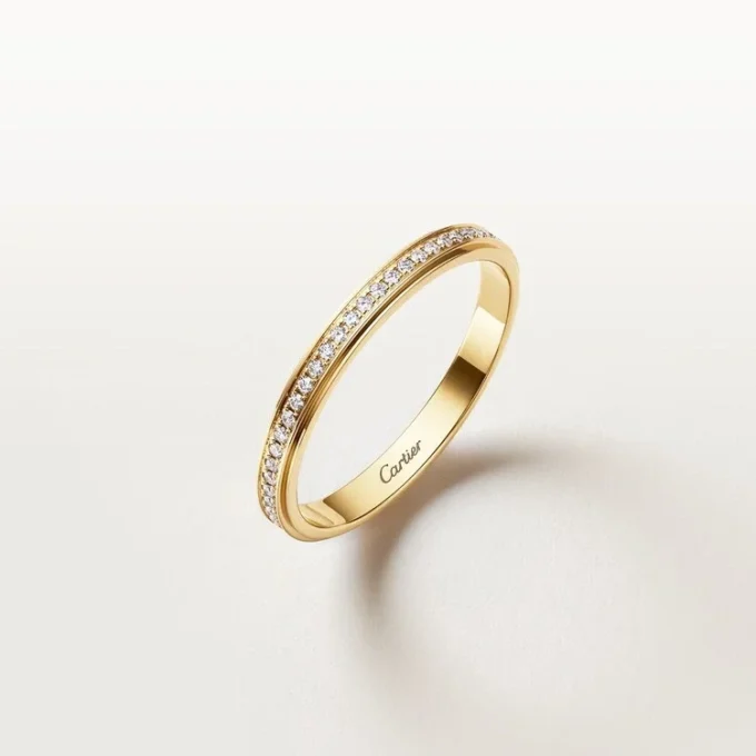 Fede nuziale Cartier D’amour, larghezza 2,3 mm, pavé