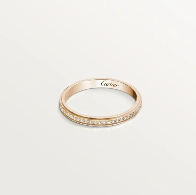 Fede nuziale Cartier D’amour – Oro rosa, diamanti – Cartier