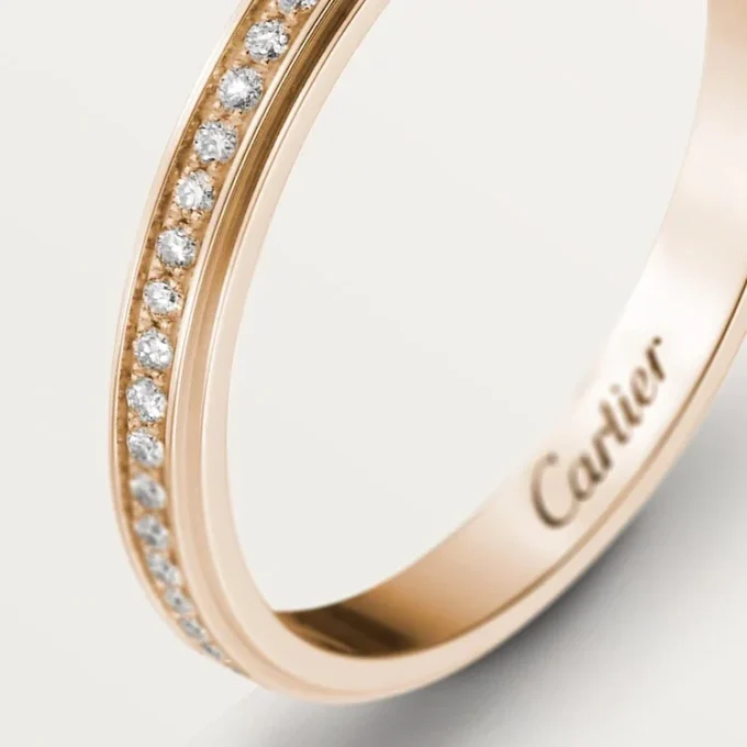 Fede nuziale Cartier D’amour – Oro rosa, diamanti – Cartier