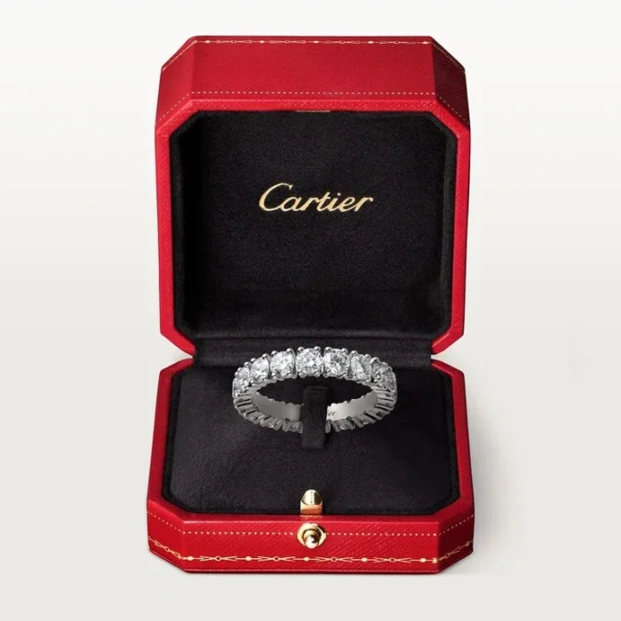 Fede nuziale Cartier Destinee, larghezza 4,1 mm, pavé