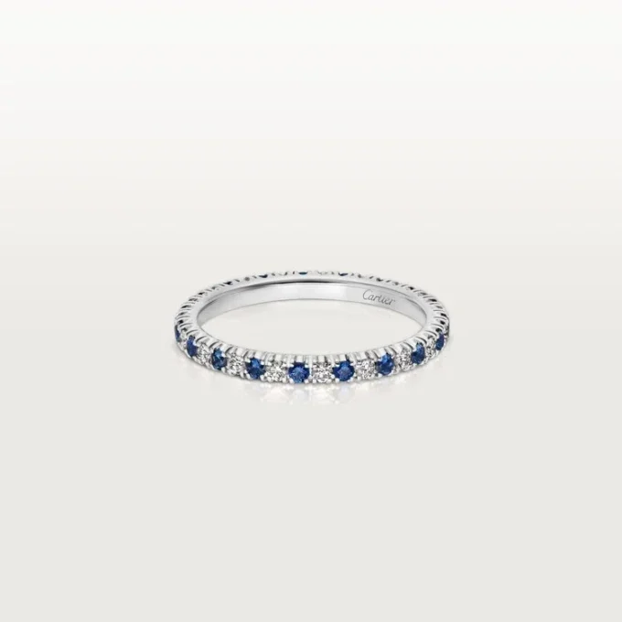 Fede nuziale Etincelle De Cartier – Platino, zaffiri, diamanti – Cartier