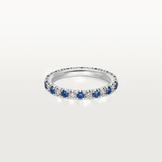 Fede nuziale Etincelle De Cartier – Platino, zaffiri, diamanti – Cartier