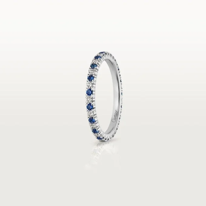 Fede nuziale Etincelle De Cartier – Platino, zaffiri, diamanti – Cartier