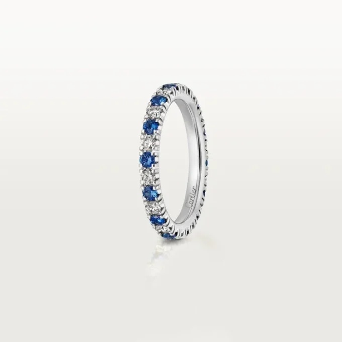 Fede nuziale Etincelle De Cartier – Platino, zaffiri, diamanti – Cartier