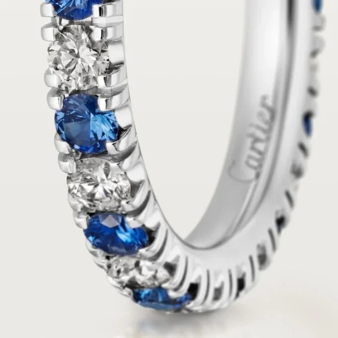 Fede nuziale Etincelle De Cartier – Platino, zaffiri, diamanti – Cartier