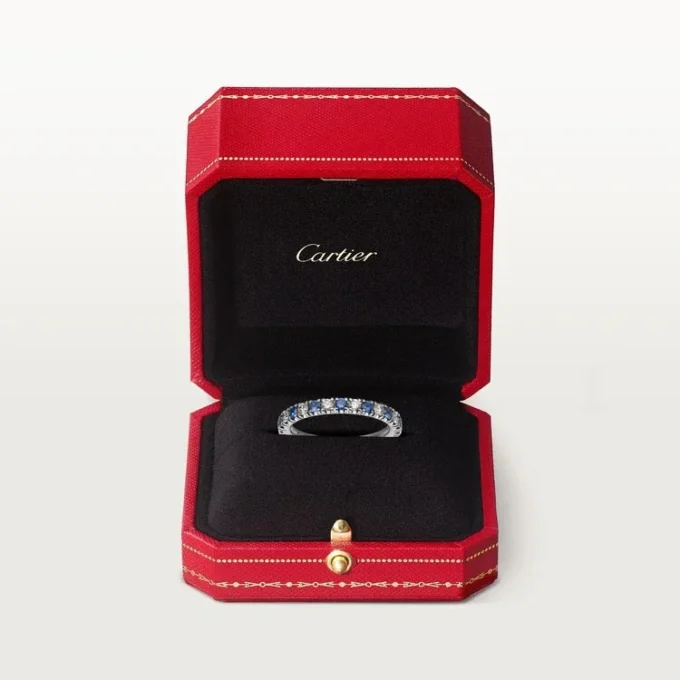Fede nuziale Etincelle De Cartier – Platino, zaffiri, diamanti – Cartier