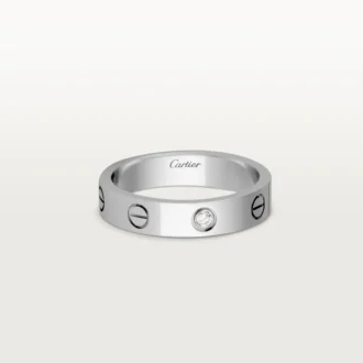 Fede nuziale Love, 1 diamante – Oro bianco, Diamante – Cartier