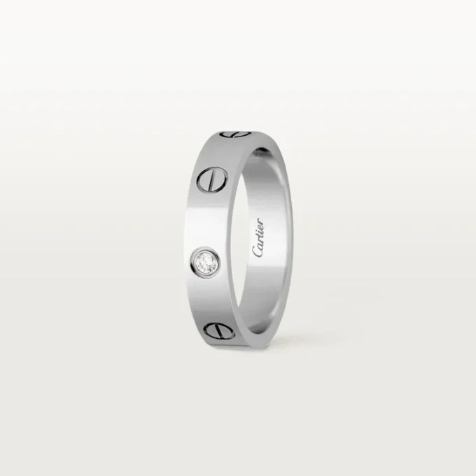 Fede nuziale Love, 1 diamante – Oro bianco, Diamante – Cartier