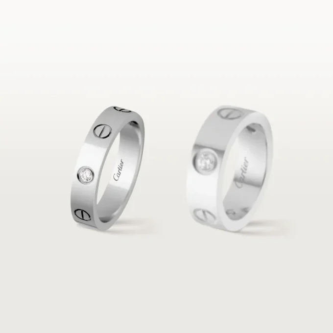 Fede nuziale Love, 1 diamante – Oro bianco, Diamante – Cartier