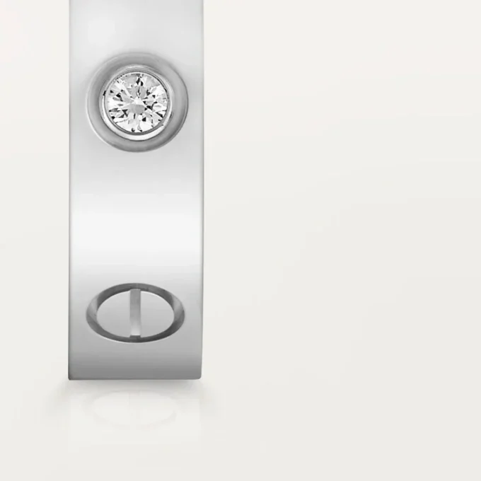 Fede nuziale Love, 1 diamante – Oro bianco, Diamante – Cartier