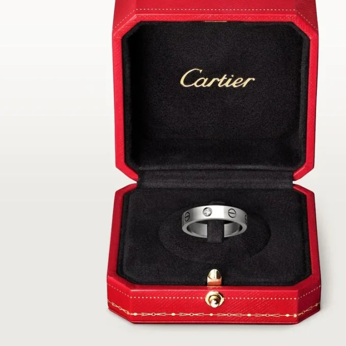 Fede nuziale Love, 1 diamante – Oro bianco, Diamante – Cartier