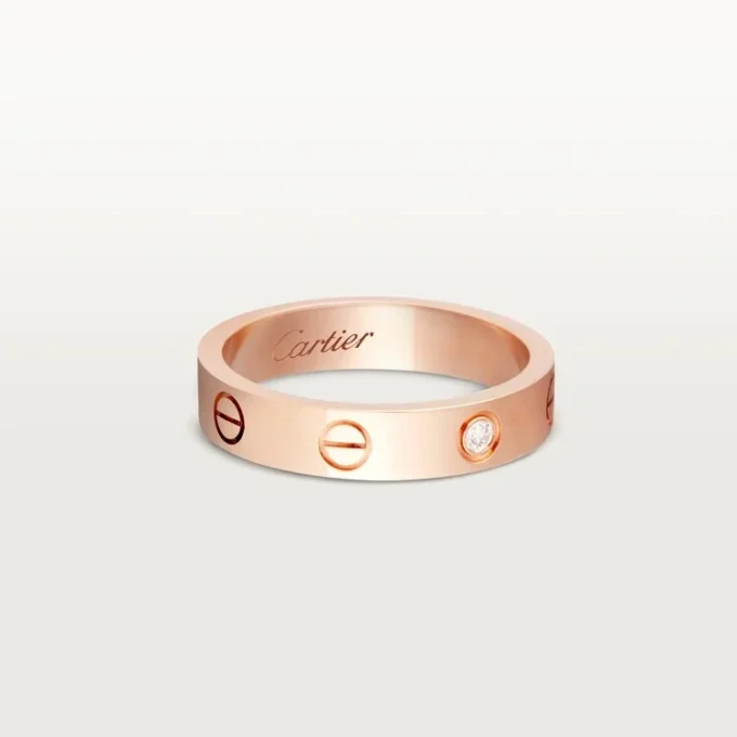 Fede nuziale Love, 1 diamante – Oro rosa, Diamante – Cartier