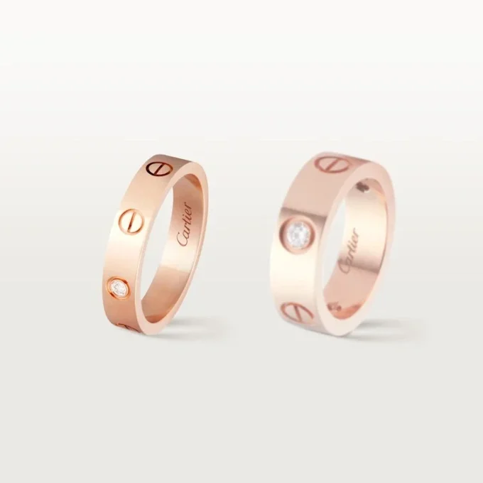 Fede nuziale Love, 1 diamante – Oro rosa, Diamante – Cartier