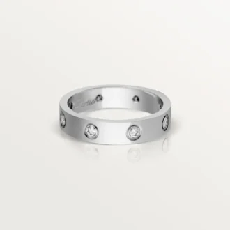 Fede nuziale Love, 8 diamanti – Oro bianco, Diamanti – Cartier