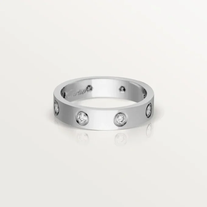 Fede nuziale Love, 8 diamanti – Oro bianco, Diamanti – Cartier