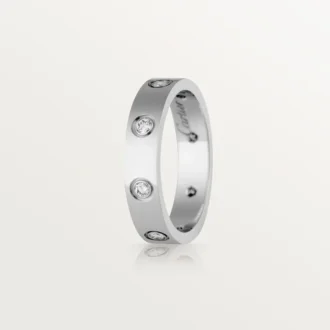 Fede nuziale Love, 8 diamanti – Oro bianco, Diamanti – Cartier