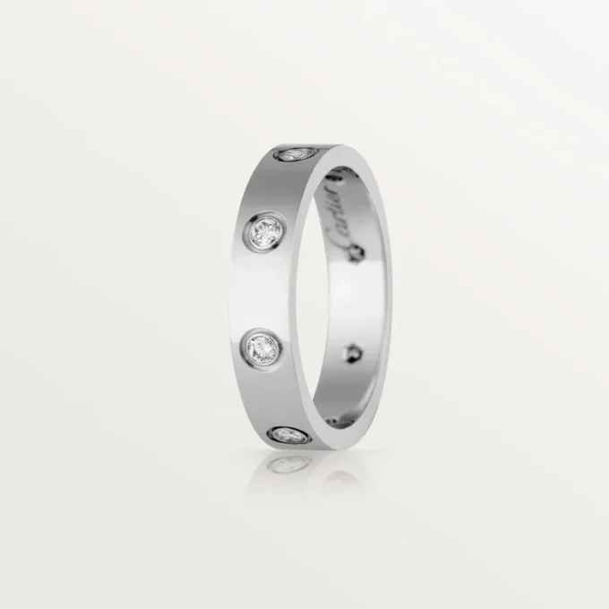 Fede nuziale Love, 8 diamanti – Oro bianco, Diamanti – Cartier