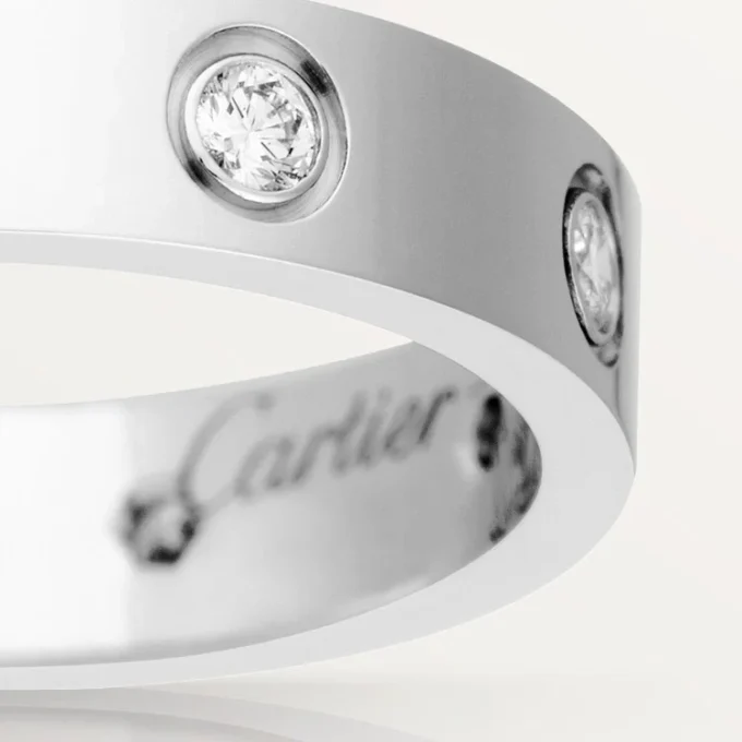 Fede nuziale Love, 8 diamanti – Oro bianco, Diamanti – Cartier