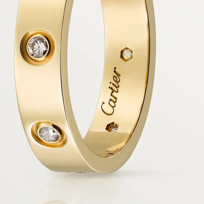 Fede nuziale Love, 8 diamanti – Oro giallo, Diamanti – Cartier