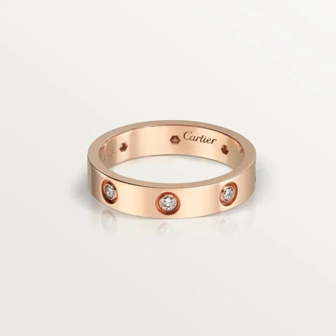Fede nuziale Love, 8 diamanti – Oro rosa, Diamanti – Cartier