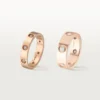 Fede nuziale Love, 8 diamanti – Oro rosa, Diamanti – Cartier