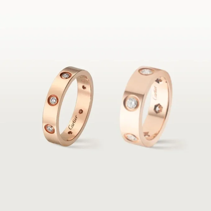 Fede nuziale Love, 8 diamanti – Oro rosa, Diamanti – Cartier