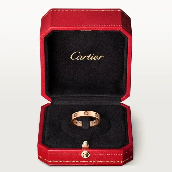 Fede nuziale Love, 8 diamanti – Oro rosa, Diamanti – Cartier