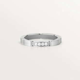 Fede nuziale Maillon Panthere – Oro bianco, diamanti – Cartier