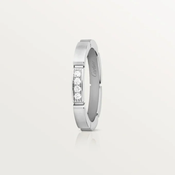Fede nuziale Maillon Panthere – Oro bianco, diamanti – Cartier