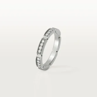Fede nuziale Maillon Panthere – Oro bianco, diamanti – Cartier