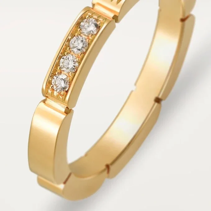 Fede nuziale Maillon Panthere – Oro giallo, diamanti – Cartier