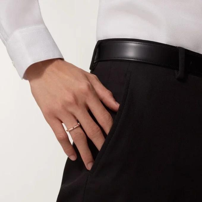 Fede nuziale Maillon Panthere – Oro rosa, diamanti – Cartier