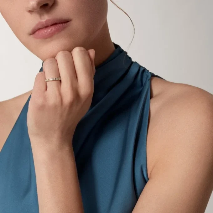 Fede nuziale Maillon Panthere – Oro rosa, diamanti – Cartier