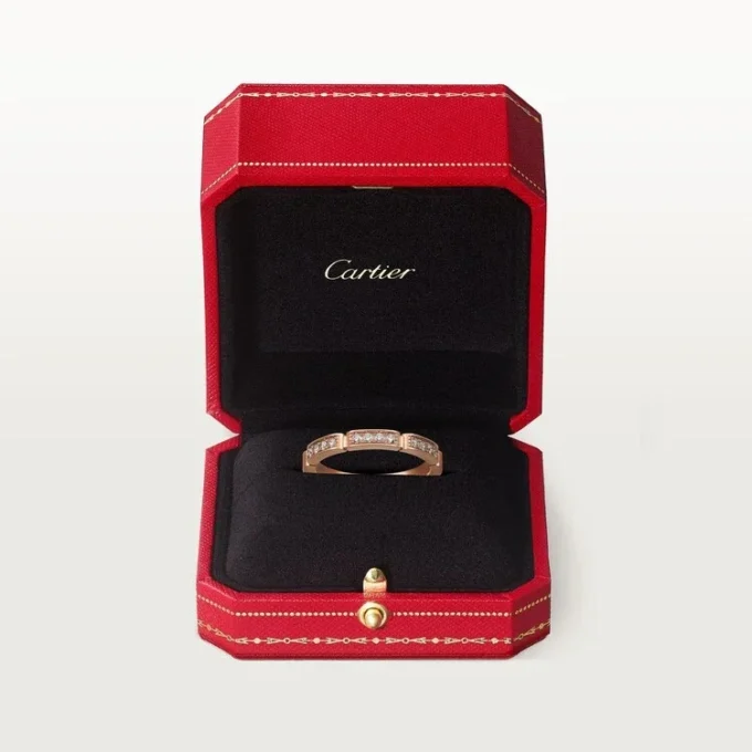 Fede nuziale Maillon Panthere – Oro rosa, diamanti – Cartier