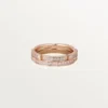 Fede nuziale sottile Maillon Panthere, 2 mezze file pavé di diamanti – Oro rosa, Diamanti – Cartier