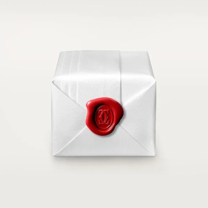 Fede nuziale sottile Maillon Panthere, 2 mezze file pavé di diamanti – Oro rosa, Diamanti – Cartier