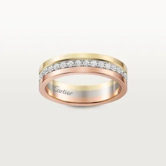 Fede nuziale Vendome Louis Cartier, larghezza 4,8 mm, pavé