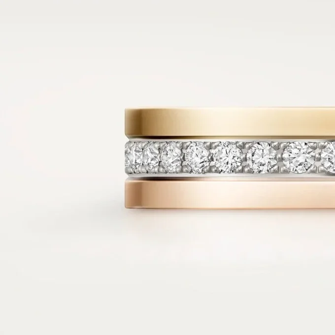 Fede nuziale Vendome Louis Cartier, larghezza 4,8 mm, pavé