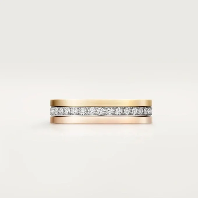 Fede nuziale Vendome Louis Cartier, larghezza 4,8 mm, pavé